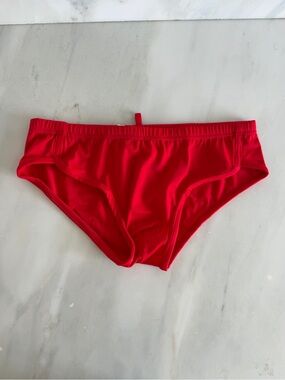 DSQUARED2 Red Beachwear Swim Bottoms